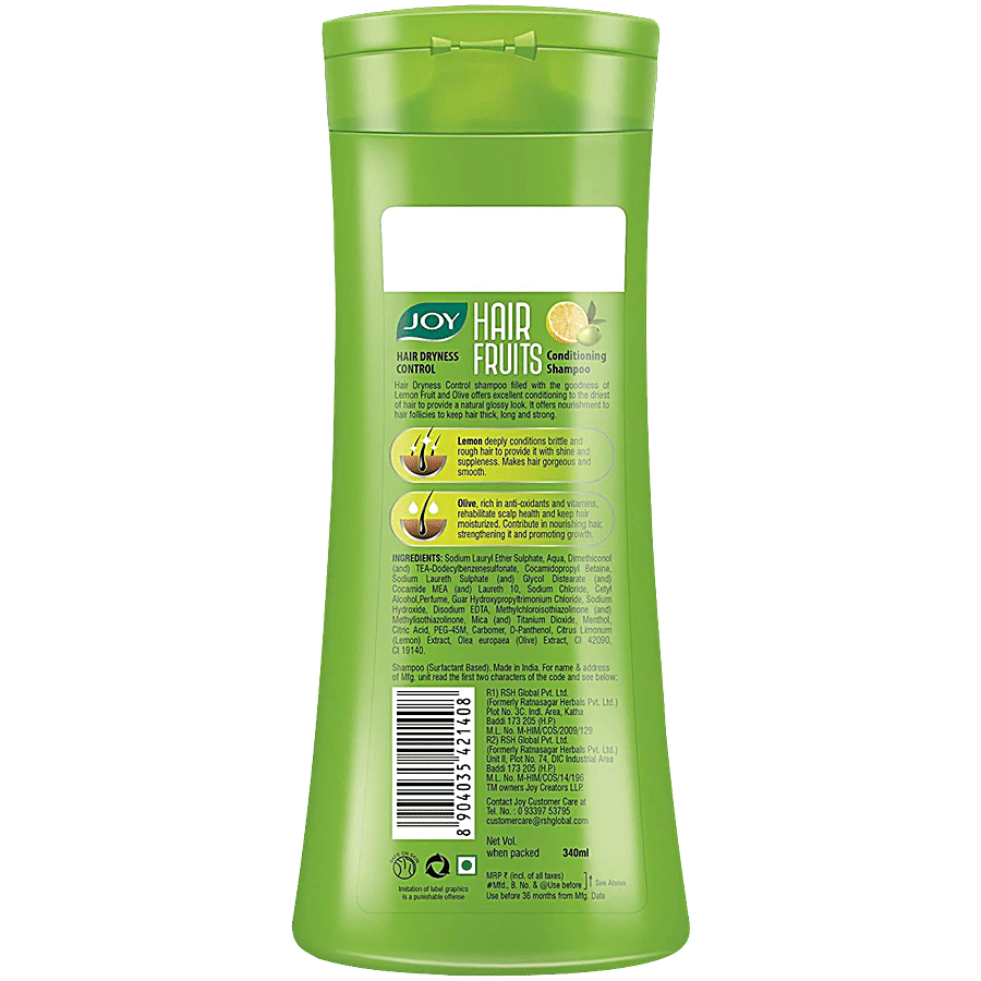 Joy Hair Dryness Control Conditioning Shampoo - Lemon & Olives