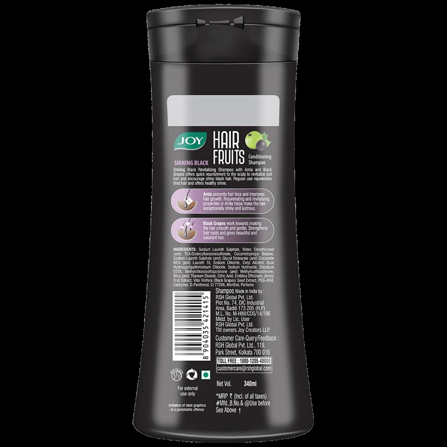 Joy Shining Black Conditioning Shampoo - Amla & Black Grapes