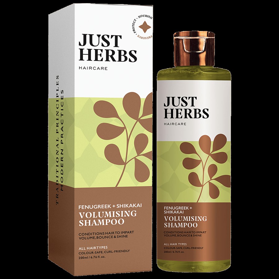 Just Herbs Fenugreek & Shikakai Volumising Shampoo