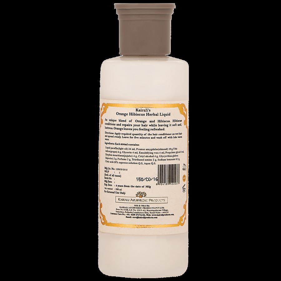 Kairali Herbal Hair Conditioner - Orange Hibiscus