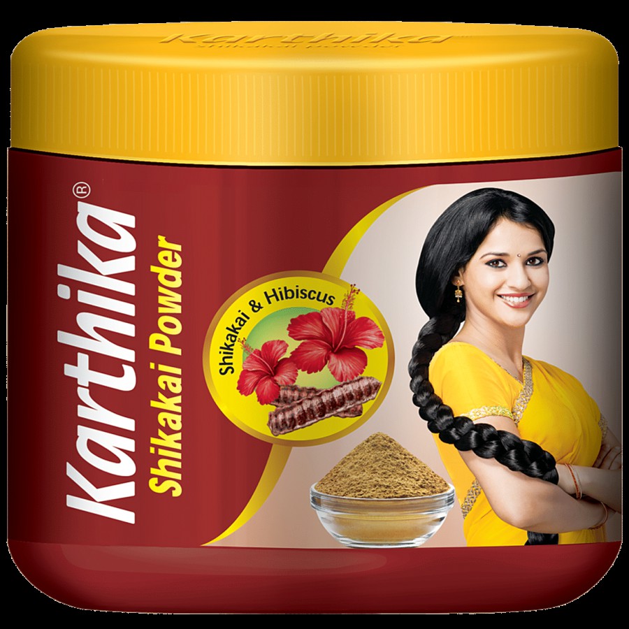 Karthika Shikakai Hair Wash Powder - Goodness Of Hibiscus