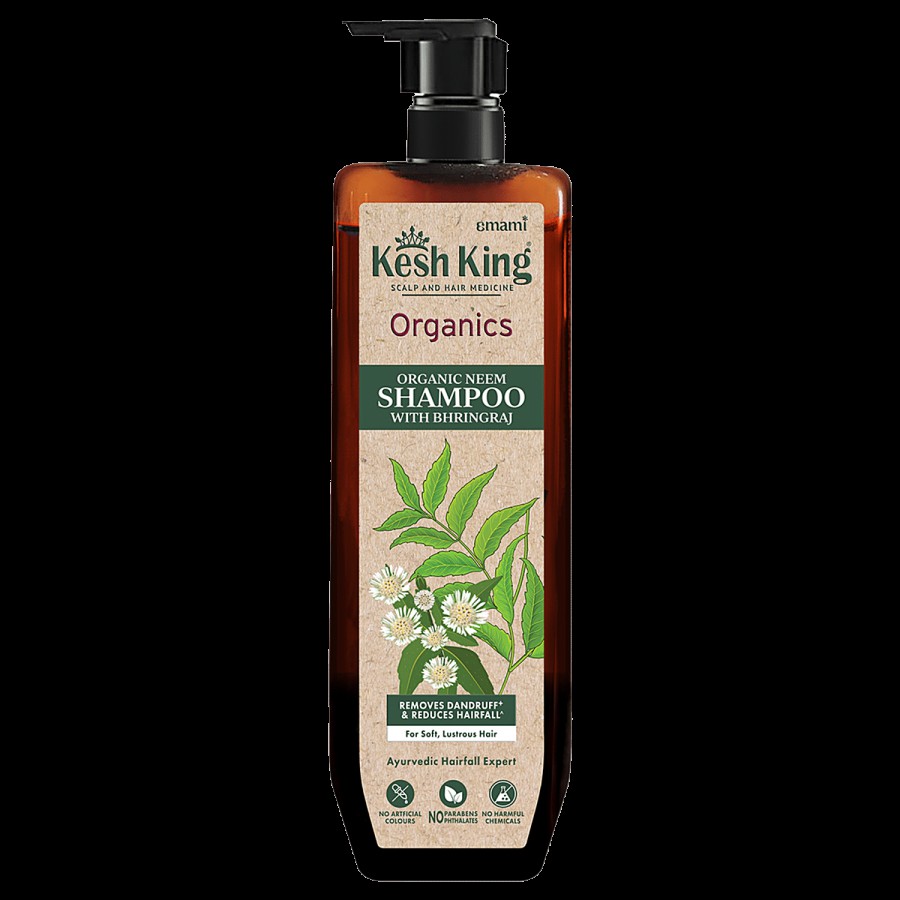 Kesh King Organic Neem Shampoo With Bhringraj - Removes Dandruff & Reduces Hair Fall