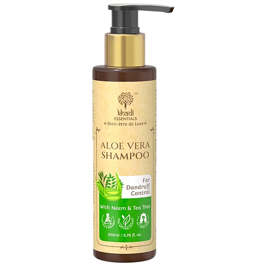 Khadi Essentials Aloe Vera Shampoo - With Neem & Tea Tree