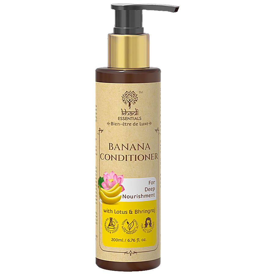 Khadi Essentials Banana Conditioner - With Lotus & Bhringraj