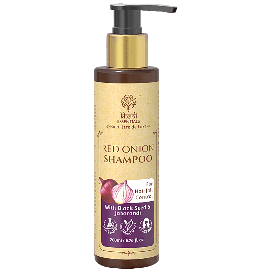 Khadi Essentials Red Onion Shampoo - With Black Seed & Jaborandi