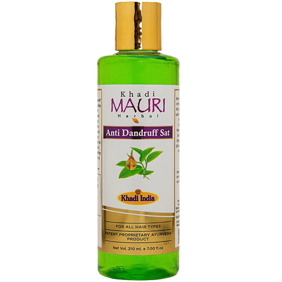 Khadi Mauri Herbal Anti-Dandruff Sat Shampoo - Cleanses Hair & Scalp