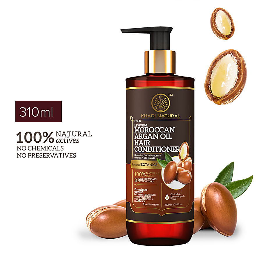 Khadi Natural Moroccan Argan Oil Hair Conditioner - Powered Botanics