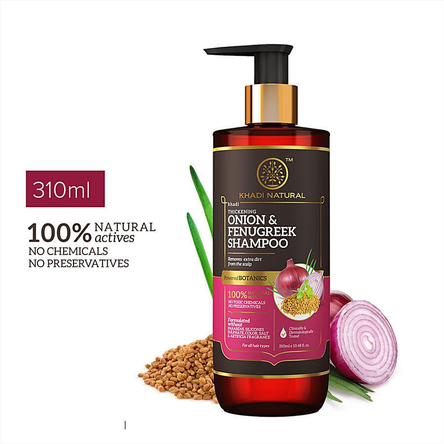 Khadi Natural Onion & Fenugreek Hair Shampoo - Powered Botanics