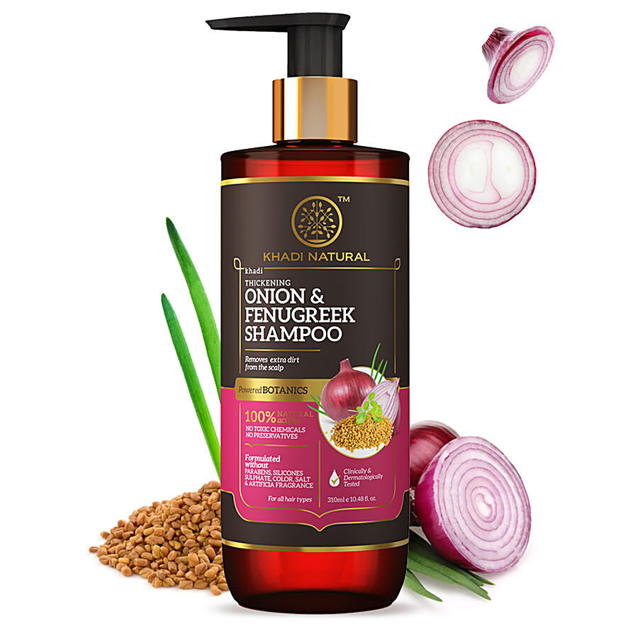 Khadi Natural Onion & Fenugreek Hair Shampoo - Powered Botanics