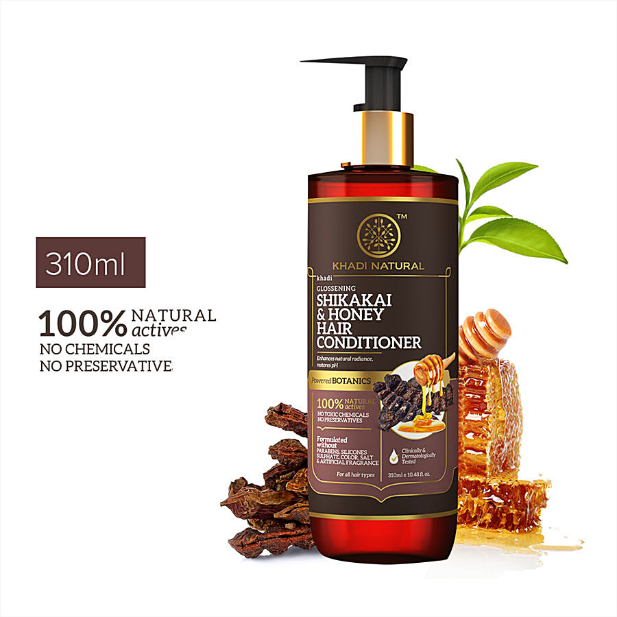 Khadi Natural Shikakai & Honey Hair Conditioner - Powered Botanics