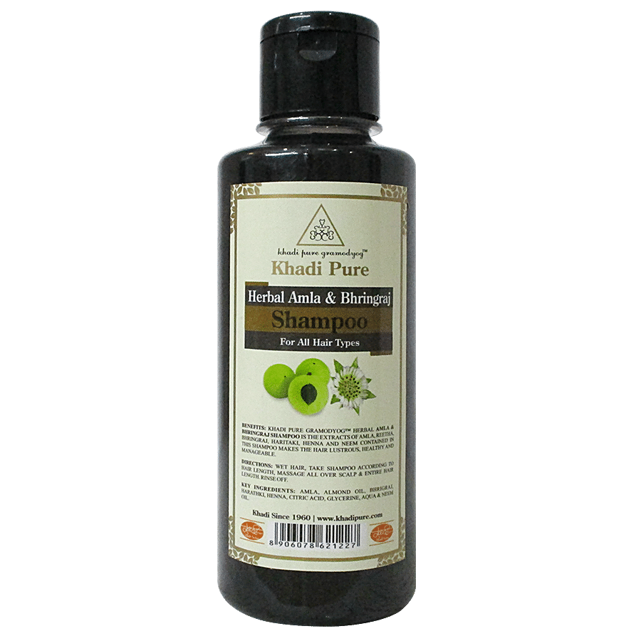 Khadi Pure Hair Shampoo - Herbal Amla & Bhringraj