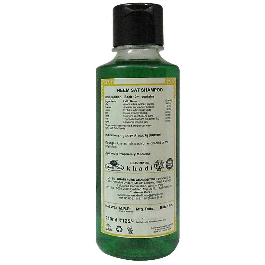 Khadi Pure Hair Shampoo - Herbal Neem Sat