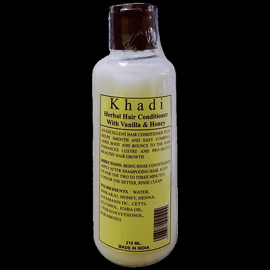 Khadi Herbal Hair Conditioner With Vanilla & Honey - For Soft & Shiny Texture