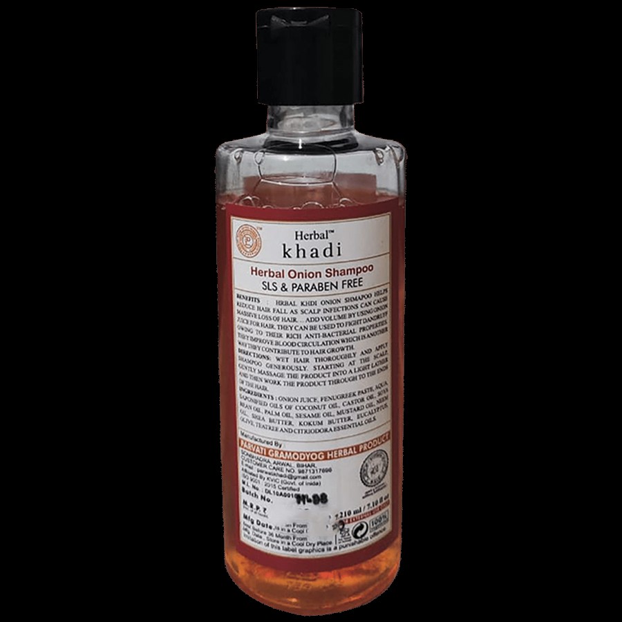 Khadi Herbal Onion Shampoo - SLS & Paraben Free