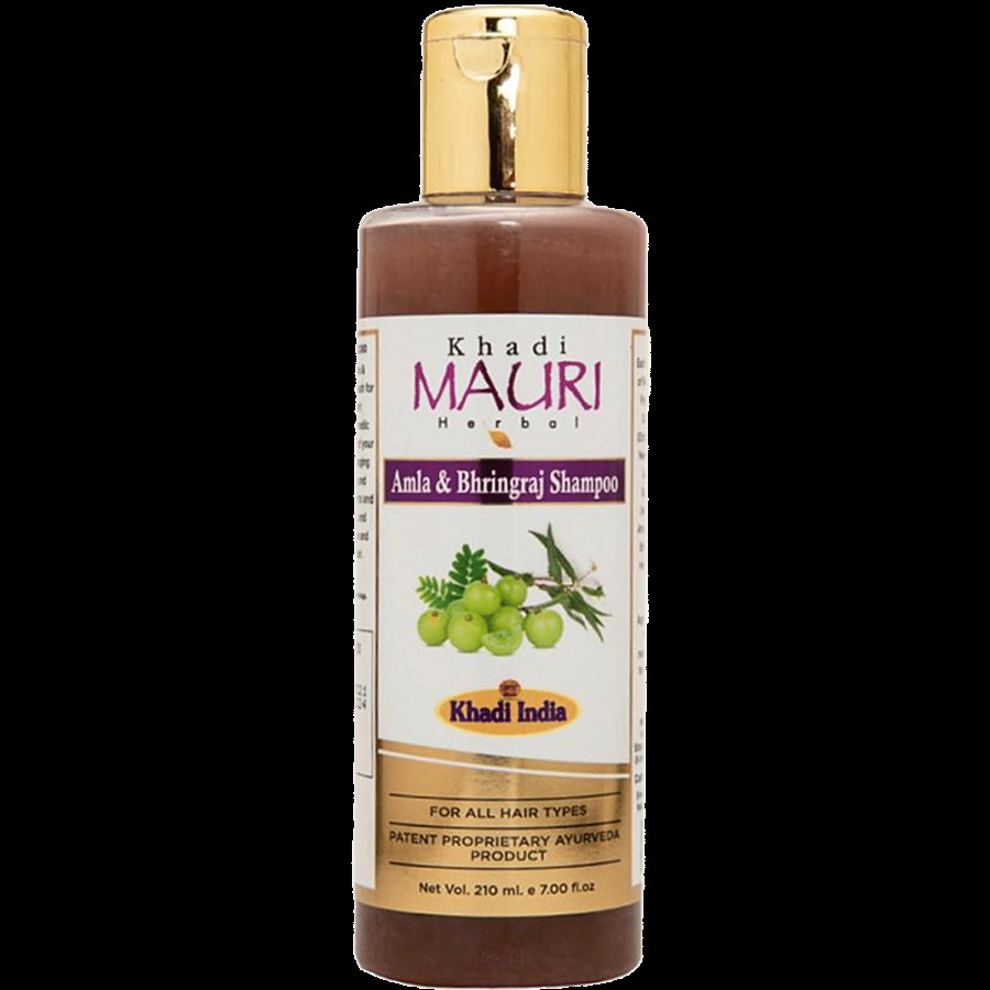 Khadi Mauri Herbal Amla & Bhringraj Shampoo - Prevents Hairfall & Dandruff