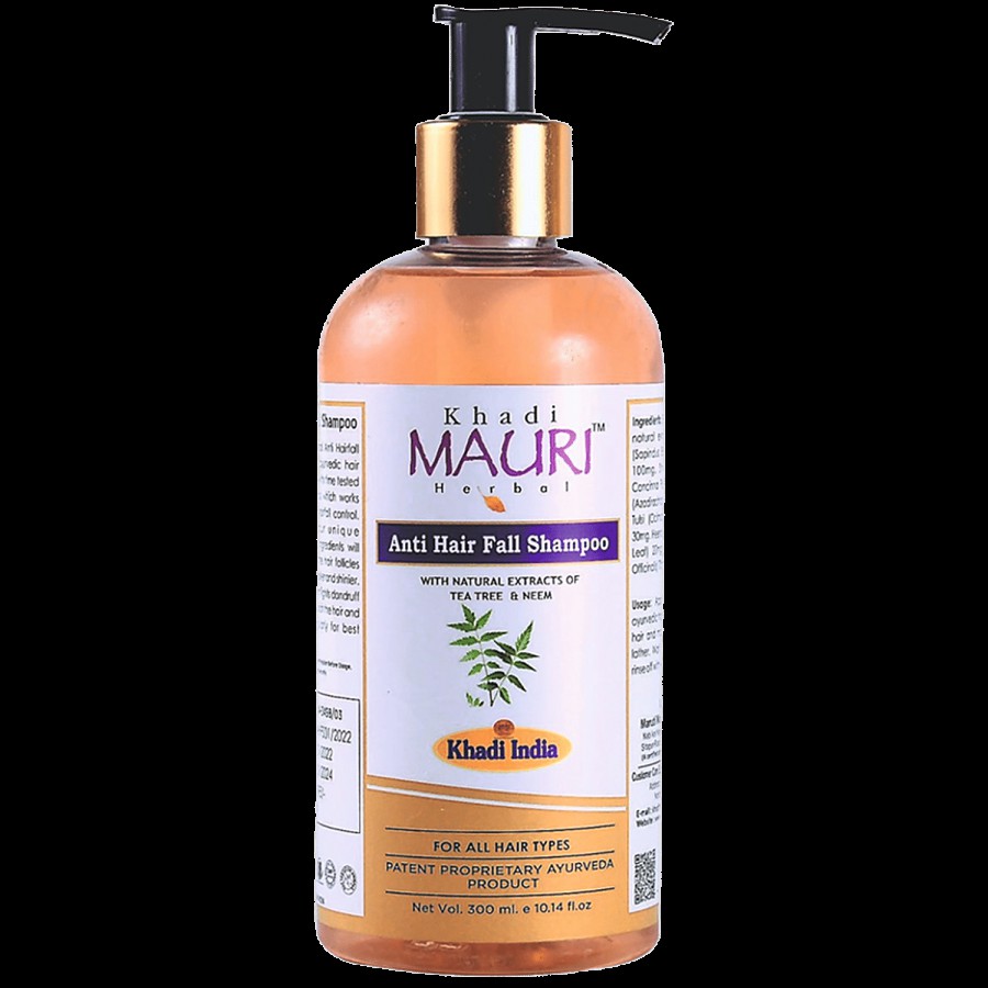 Khadi Mauri Herbal Anti Hairfall Shampoo - With Tea Tree & Neem