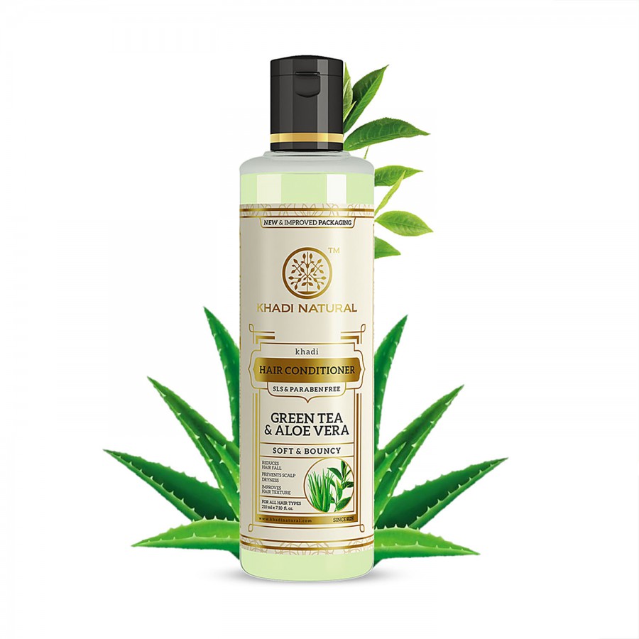 Khadi Natural Green Tea & Aloe Vera Hair Conditioner - SLS & Paraben Free