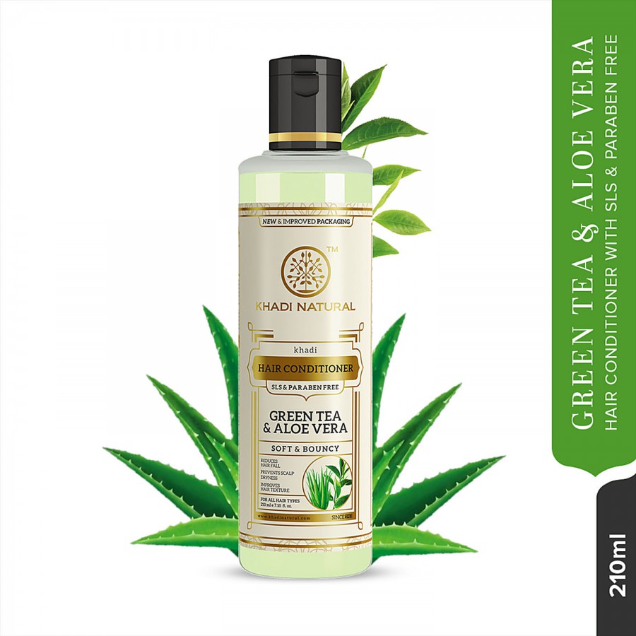 Khadi Natural Green Tea & Aloe Vera Hair Conditioner - SLS & Paraben Free