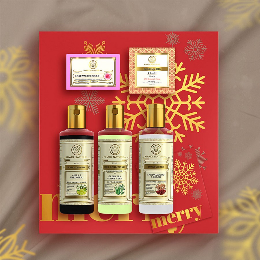 Khadi Natural Merry Gift Box - Hair Cleanser