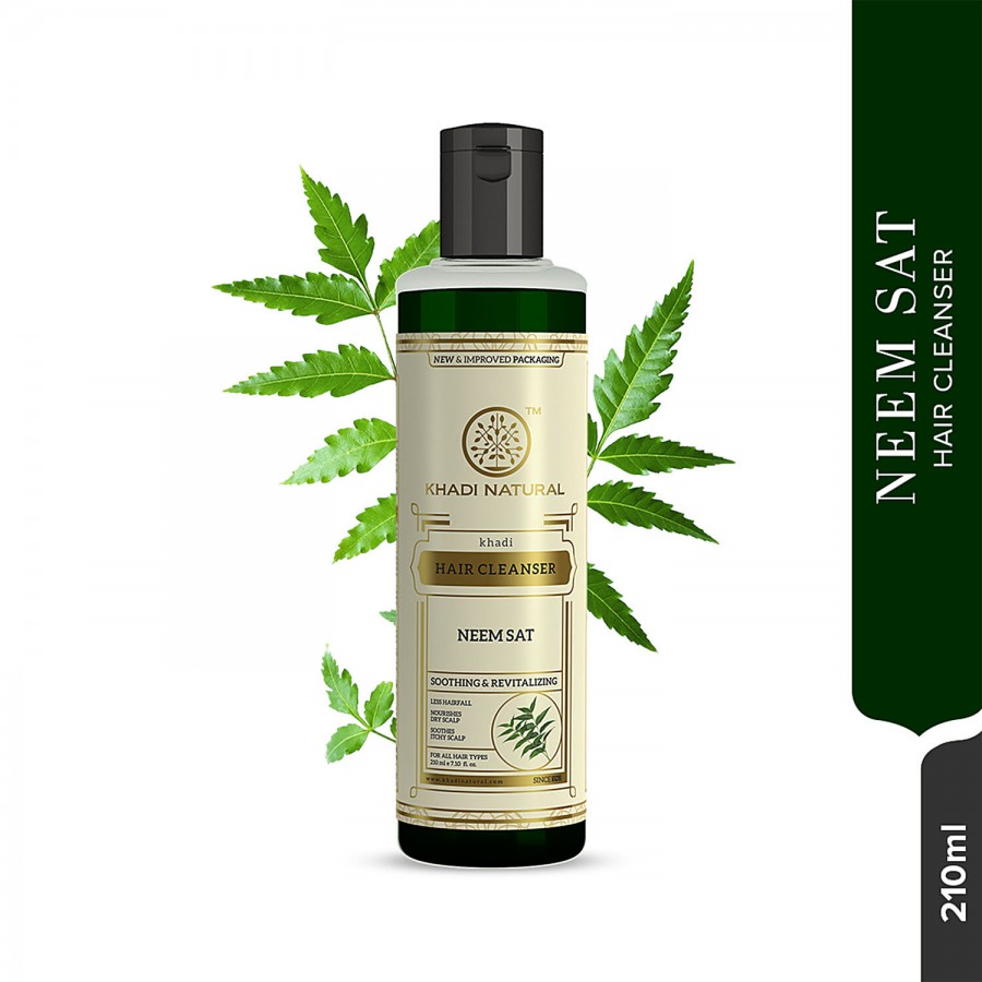 Khadi Natural Neem Sat Hair Cleanser - Nourishes Dry Scalp