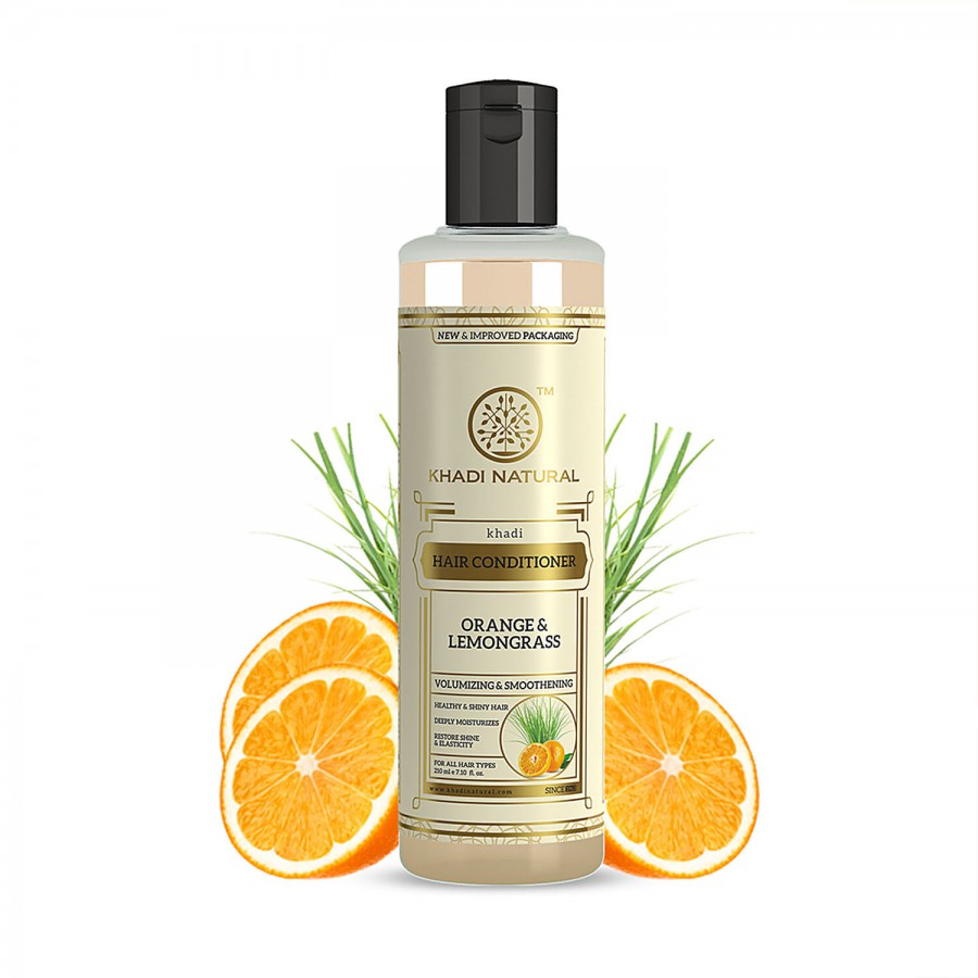 Khadi Natural Orange & Lemongrass Hair Conditioner - Restores Shine & Elasticity