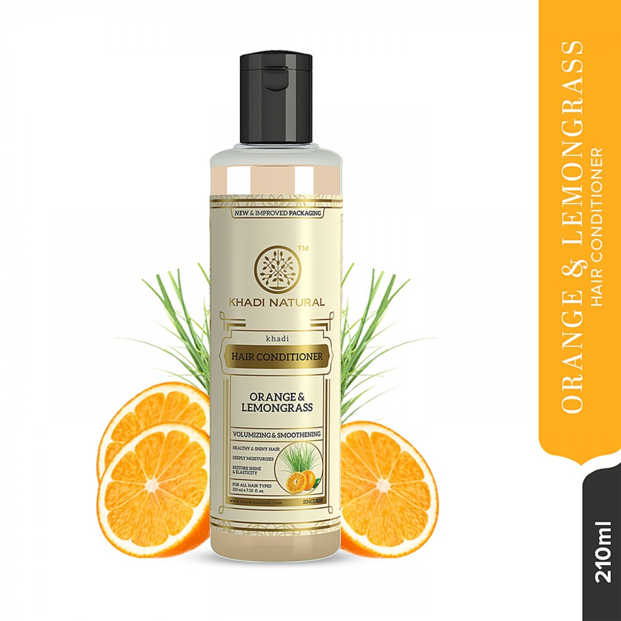 Khadi Natural Orange & Lemongrass Hair Conditioner - Restores Shine & Elasticity