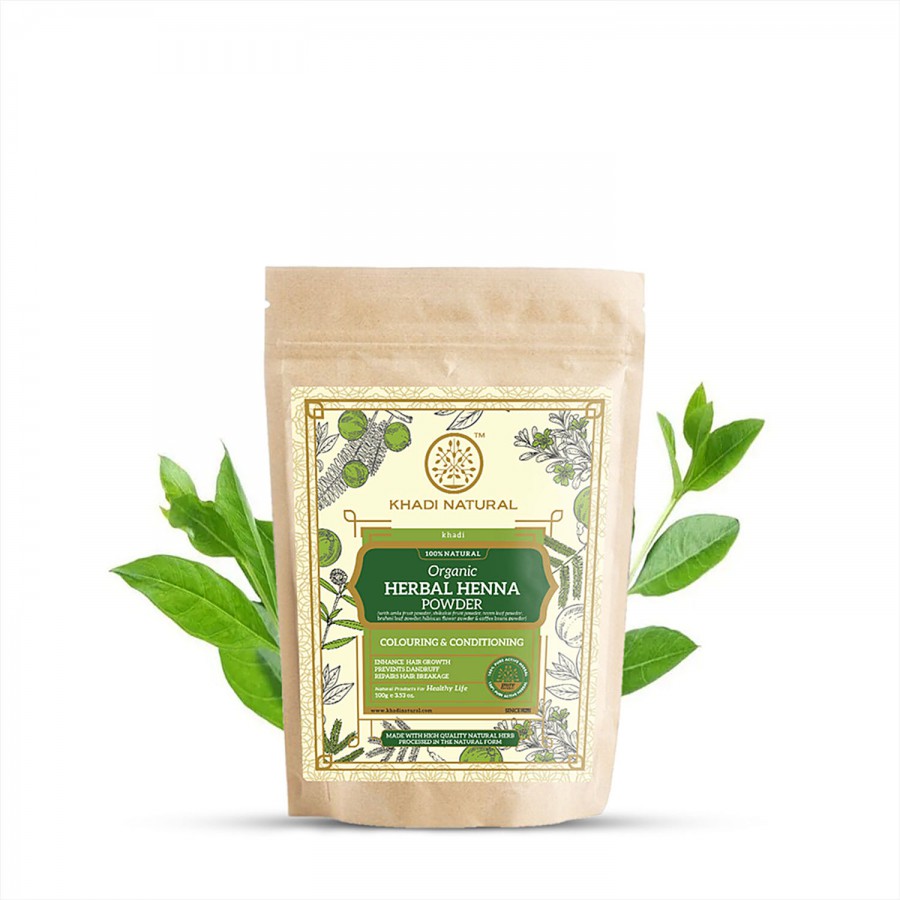 Khadi Natural Organic Herbal Henna Powder - Prevents Dandruff