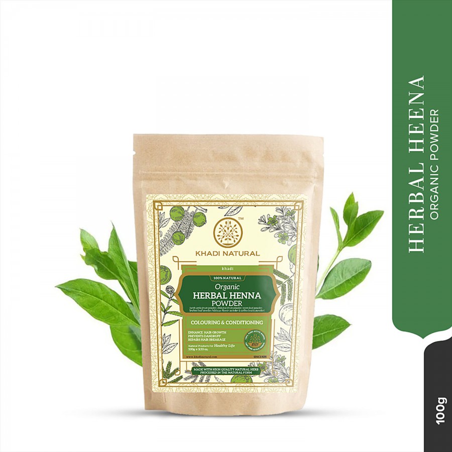 Khadi Natural Organic Herbal Henna Powder - Prevents Dandruff