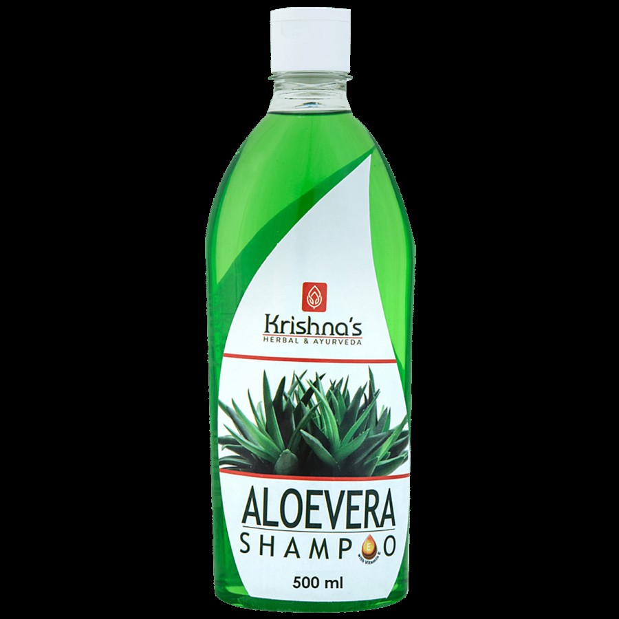 Krishnas Aloevera Shampoo - Reduces Dryness & Hair Fall