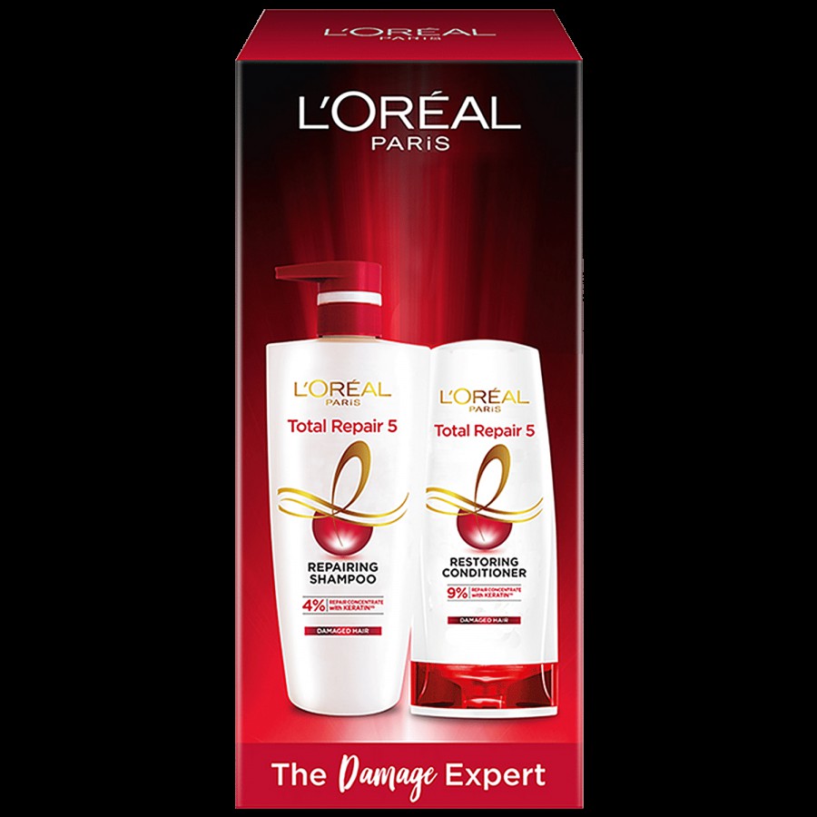 L'OREAL PARIS Total Repair 5 - Shampoo With Keratin + Reparing Conditioner