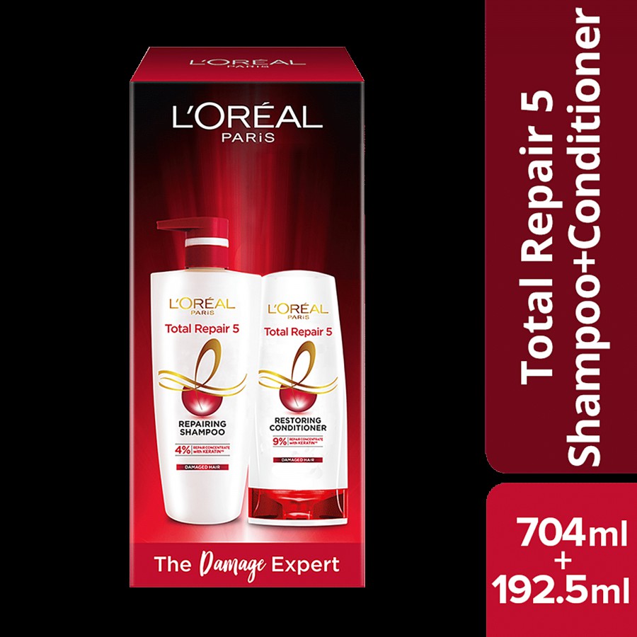 L'OREAL PARIS Total Repair 5 - Shampoo With Keratin + Reparing Conditioner