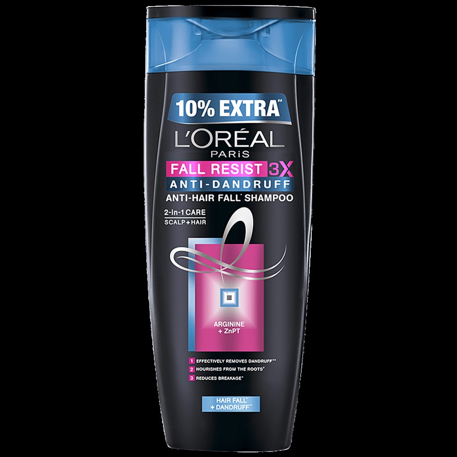 L'Oreal Paris Fall Resist 3X Anti-Dandruff Anti-Hair Fall Shampoo