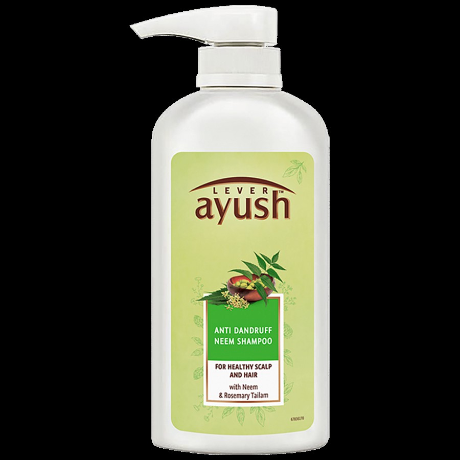 Lever Ayush Anti Dandruff Shampoo - Neem & Rosemary Tailam