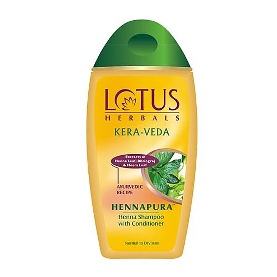 Lotus Herbals Kera-Veda Hennapura Shampoo with Conditioner - Henna