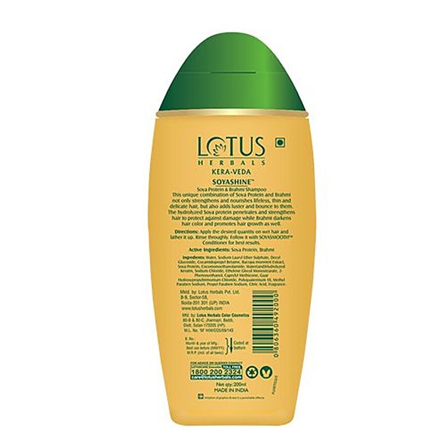 Lotus Herbals Kera-Veda Soyashine Shampoo - Soya Protein & Brahmi