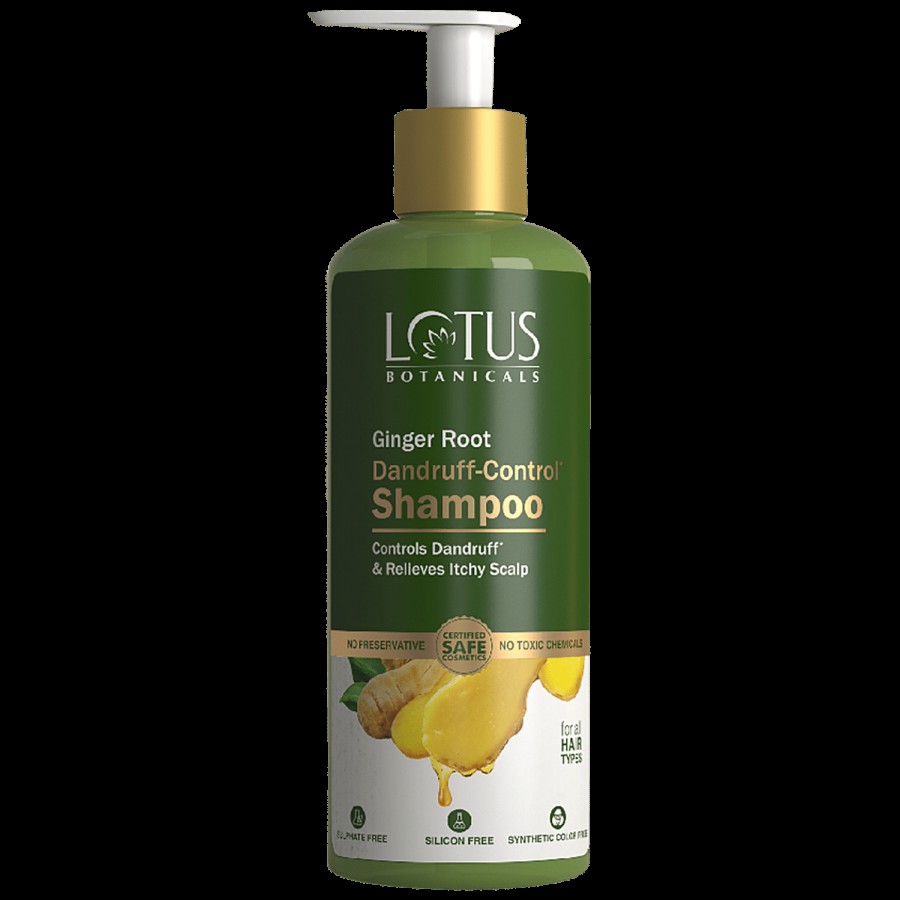 Lotus Botanicals Ginger Root Dandruff-Control Shampoo - Controls Dandruff