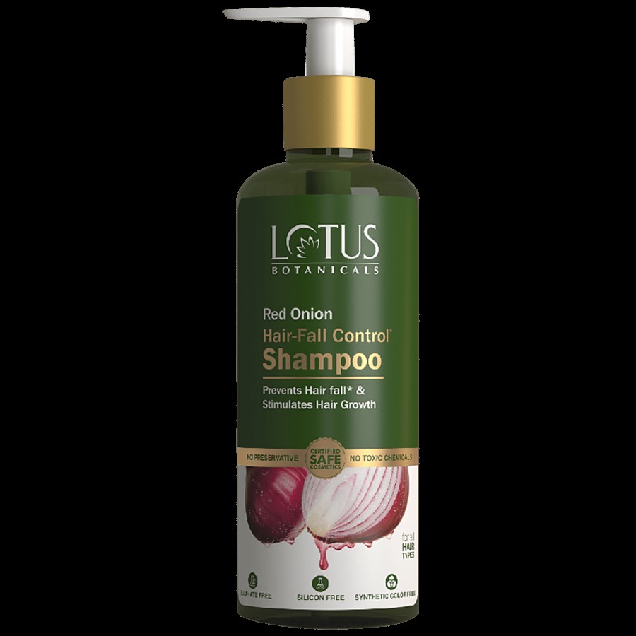 Lotus Botanicals Red Onion Hair-Fall Control Shampoo - Prevents Hair-fall