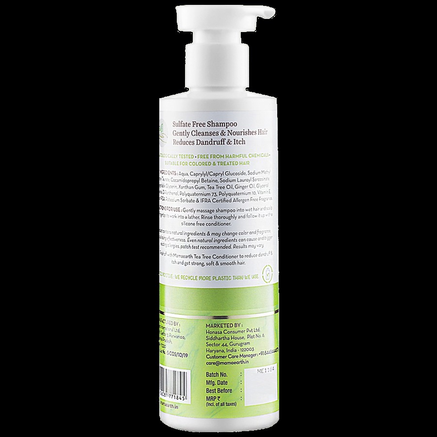 Mamaearth Tea Tree Shampoo - Ginger Oil