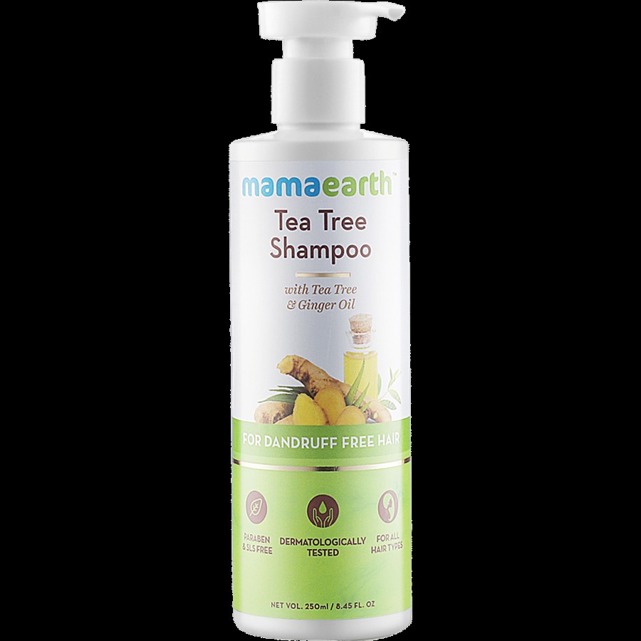 Mamaearth Tea Tree Shampoo - Ginger Oil