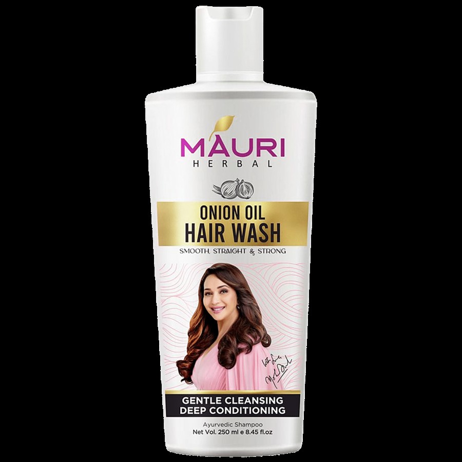 Mauri Herbal Onion Oil Hair Wash - For Gentle Cleansing