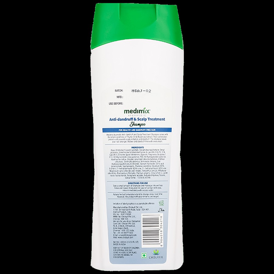 Medimix Ayurvedic Anti-Dandruff & Scalp Treatment Shampoo - Keeps Hair Nourished