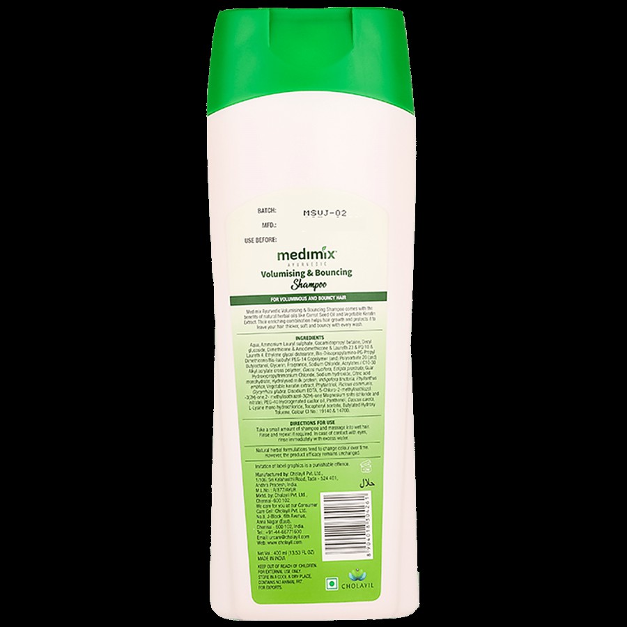 Medimix Ayurvedic Volumising & Bouncing Shampoo - Gluten & Paraben Free