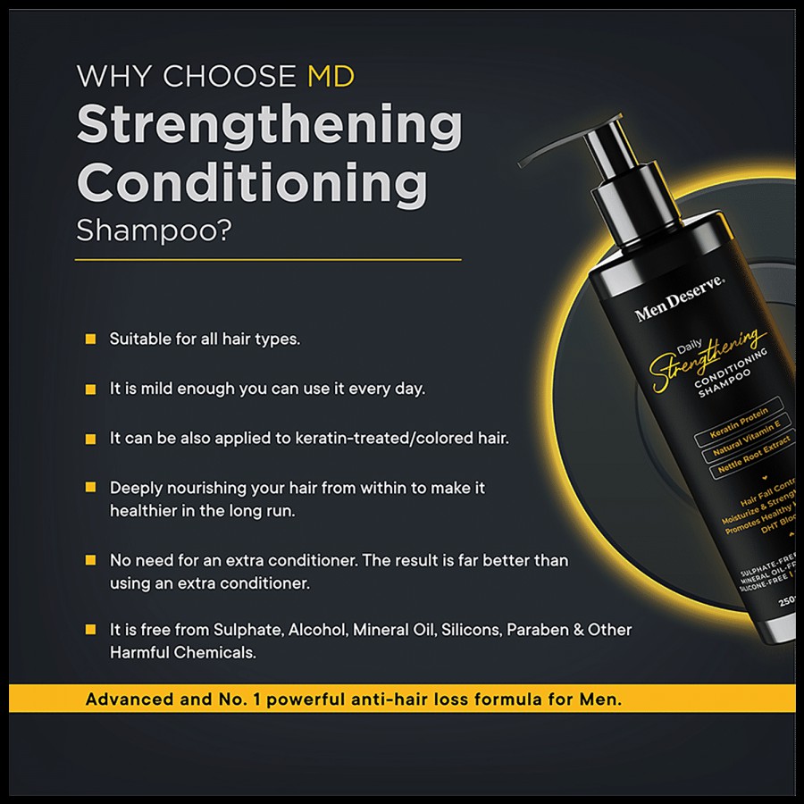 Men Deserve Daily Strengthening Conditioning Shampoo - For Men