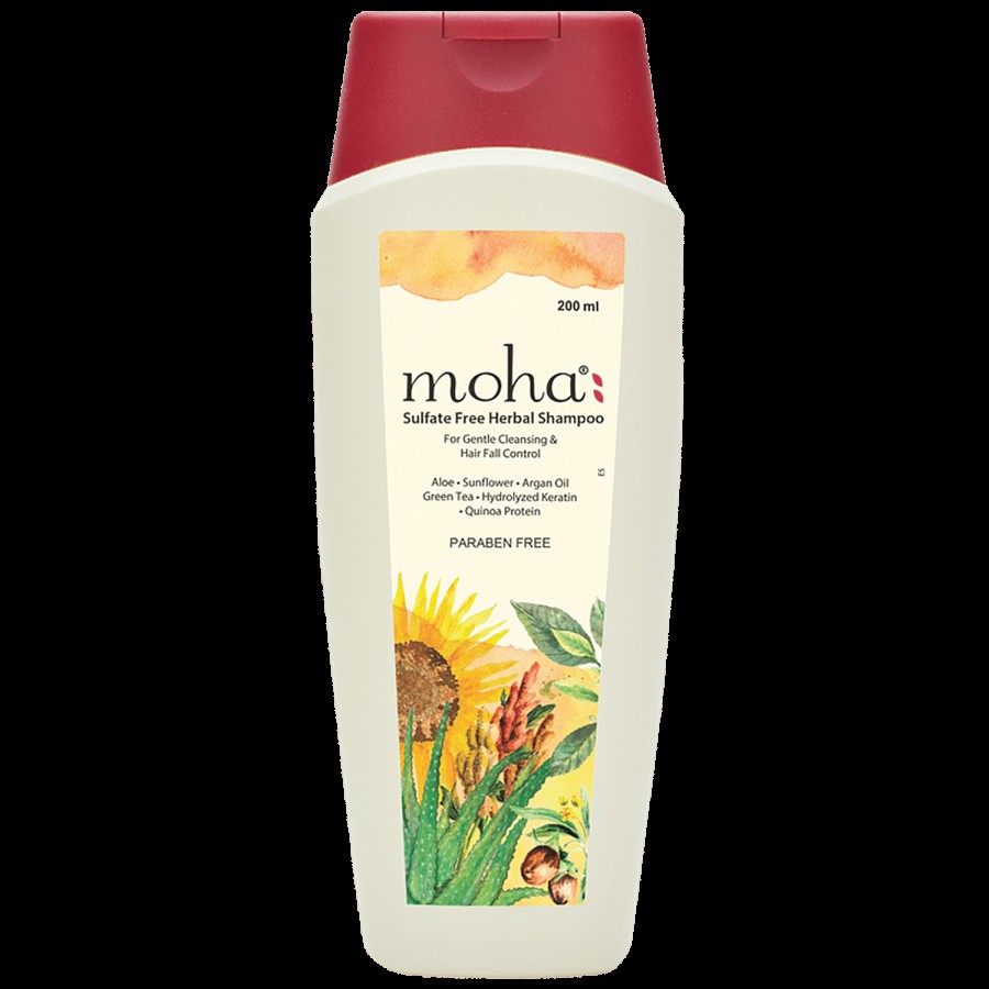 Moha Sulfate Free Herbal Shampoo - For Gentle Cleansing & Hair Fall Control