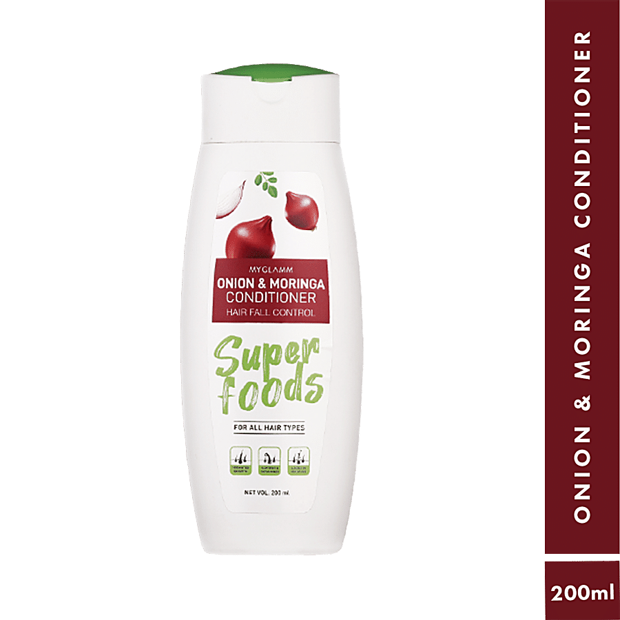 MyGlamm Superfoods Onion & Moringa Conditioner - Controls Hair Fall