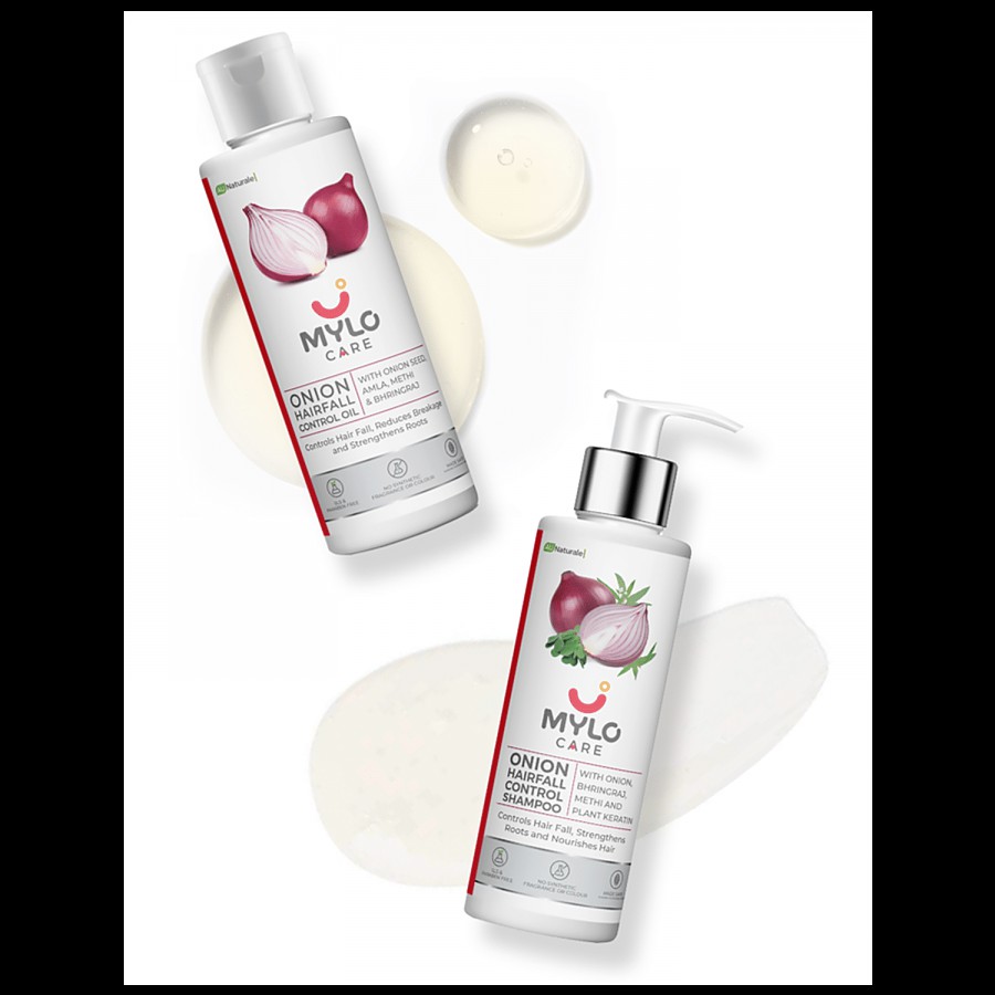 Mylo Care Anti Hair Fall Combo - Onion Oil & Onion Shampoo