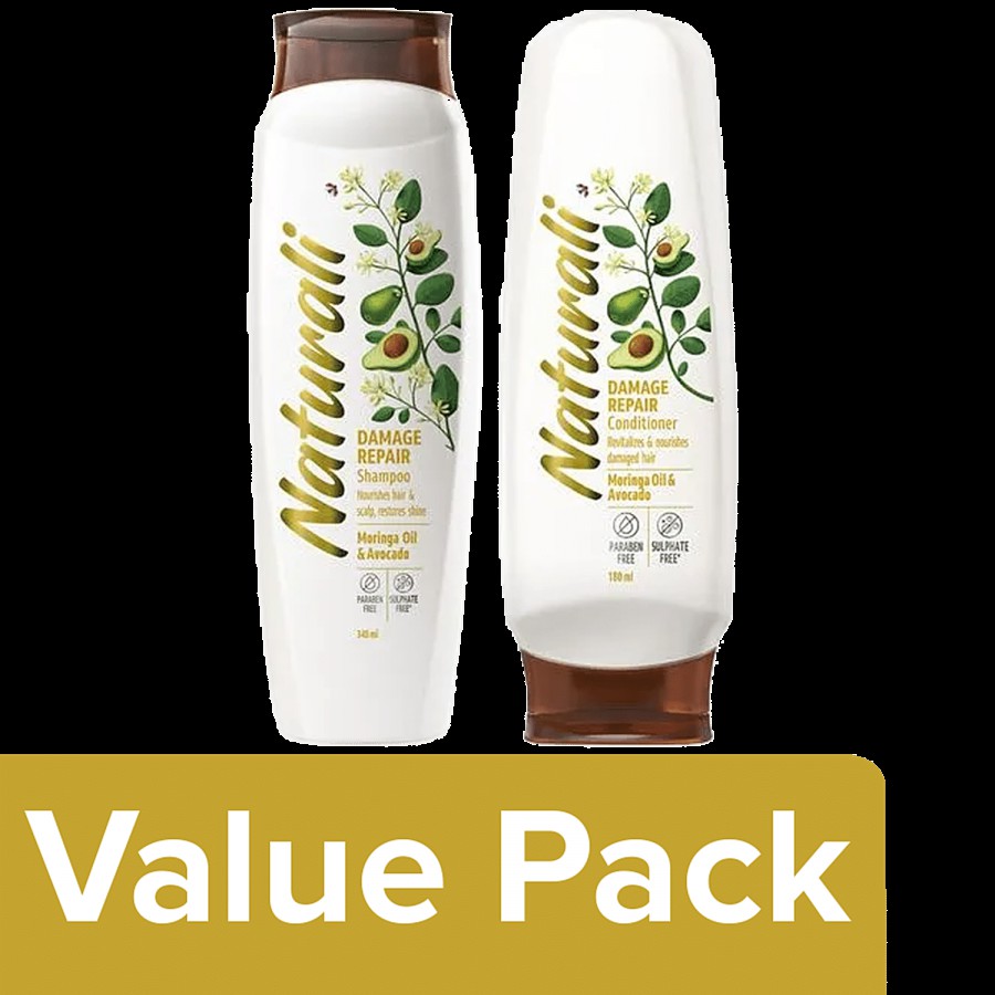 Naturali Damage Repair Shampoo 340 ml + Damage Repair Conditioner 180 ml