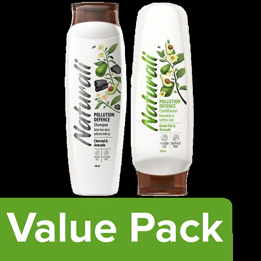 Naturali Pollution Defence Shampoo 340 ml + Pollution Defence Conditioner 180 ml