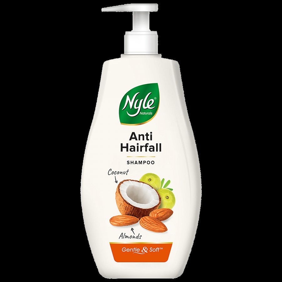 Nyle Naturals Anti Hairfall Shampoo - With Coconut & Almonds