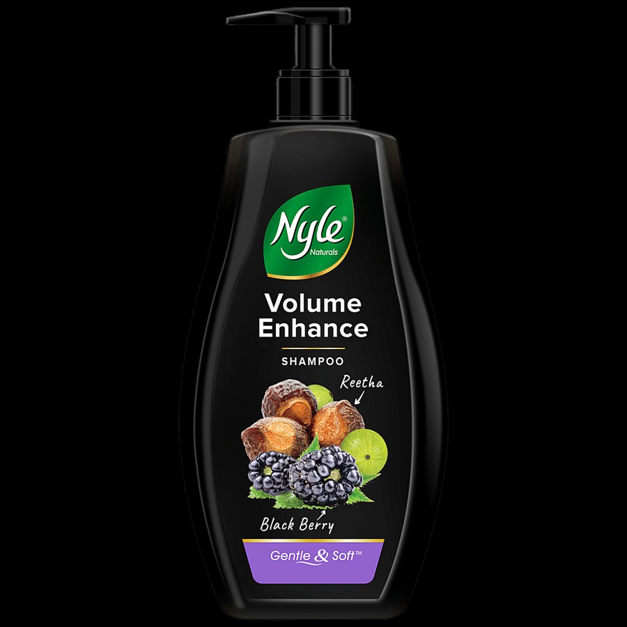 Nyle Naturals Volume Enhance Shampoo - With Reetha & Blackberry